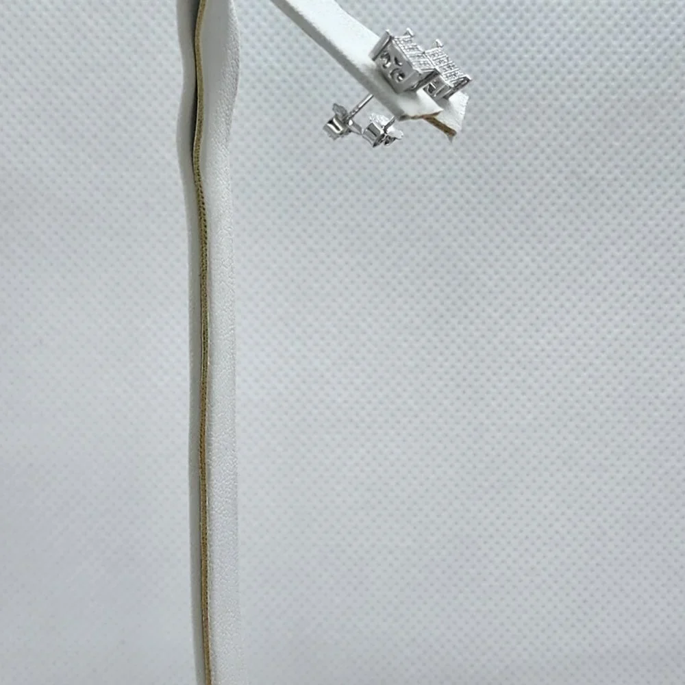 Brand New Sterling Silver 925 Square Cz Earrings